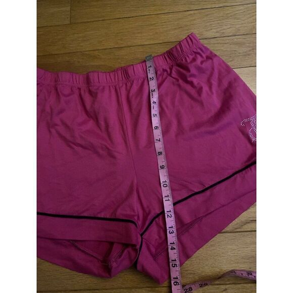 Juicy Couture womens Y2K pink bedazzled button down top and shorts pajama set XL - Picture 9 of 10